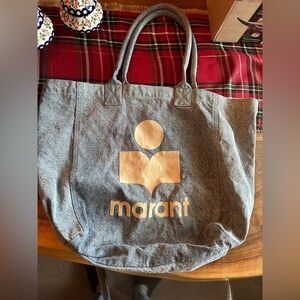 Isabel Marant faded denim tote in light blue